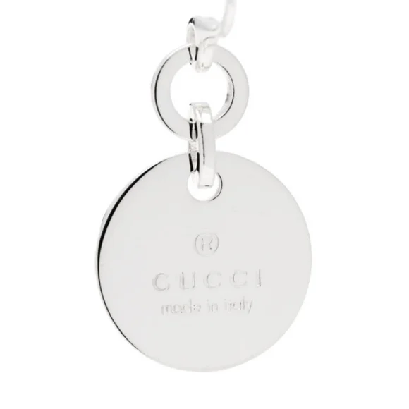 ✨New Gucci Sterling Silver 925 Trademark Round Drop Earrings High Shine Genuine! - Picture 7 of 11